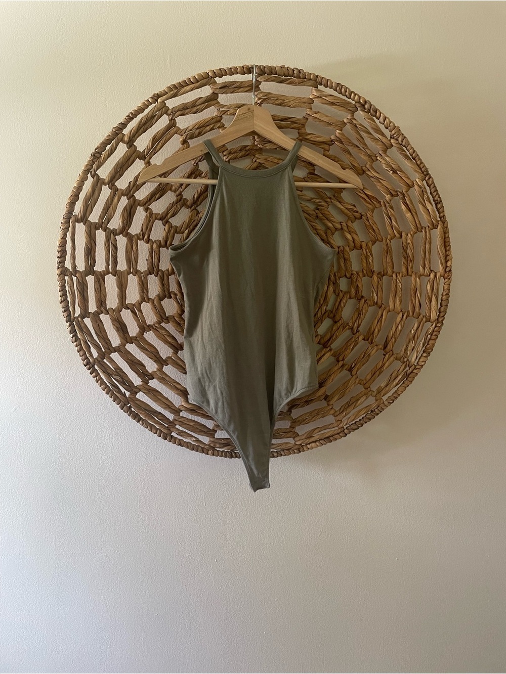 Derek Heart Olive High-Neck Bodysuit